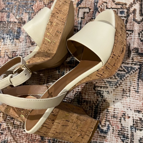 NEW Nordstrom Ansel Cork Platform Ankle Strap Sandals size 10 - Picture 3 of 7